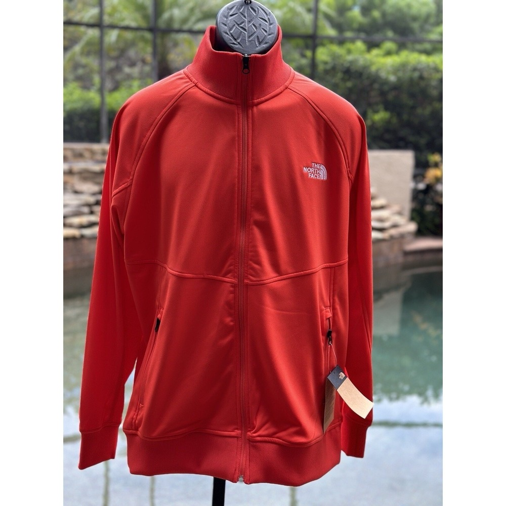 The North Face Tech Full Zip Jacket, Size L, Lightweight Orange Activewear